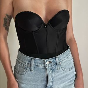 Black vintage bustier top